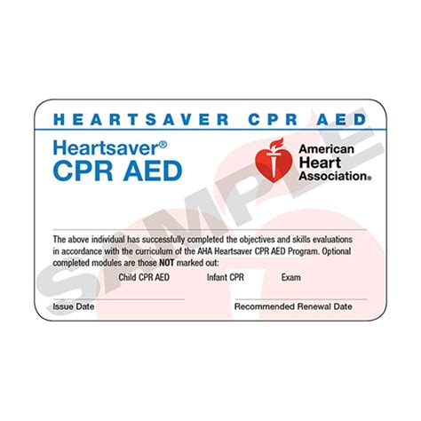 American Heart Association Cpr Card Template Tutoreorg Master Of