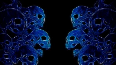 Black Neon Aesthetic Skull Wallpaper Mundopiagarcia