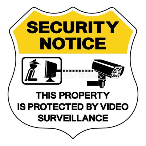 Security Notice This Property Is Protectrd By Video Surveillance Symbol