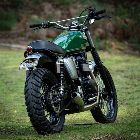 Mean And Green A Tasmanian Triumph Scrambler Custom Bike Exif