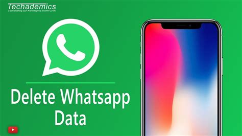 How To Delete Whatsapp Data On Iphone Youtube