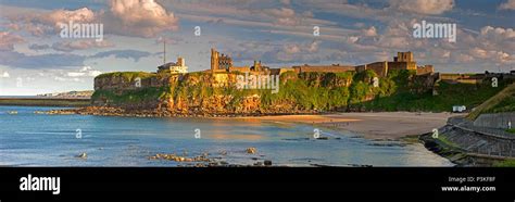 Sunset Over Tynemouth Castle And Priory Tynemouth North Tyneside