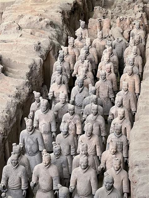 terracotta warriors underground army of emperor qin shihuang editorial stock image image of