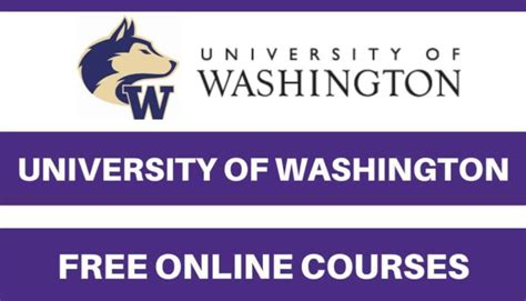 University Of Washington Free Online Courses Get Forsa
