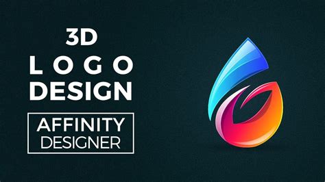 Create A 3d Glossy Drop Logo Design Affinity Designer Tutorial Logo