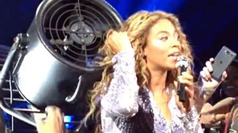 Beyonce Gets Hair Caught In Concert Fan Bbc News