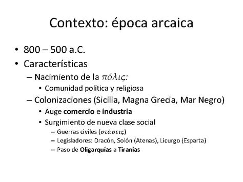 La Lrica Arcaica Griega Contexto Poca Arcaica 800