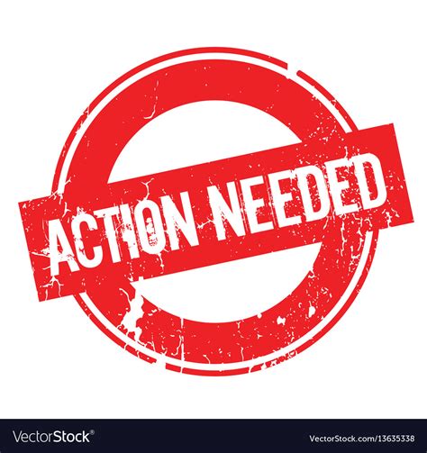 Action Needed Rubber Stamp Royalty Free Vector Image