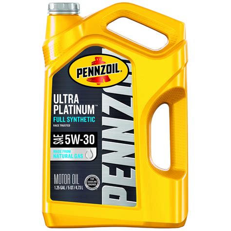 Pennzoil Ultra Platinum Full Synthetic 5w 30 Motor Oil 5 Quart Single