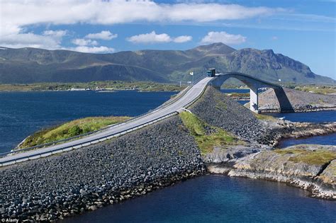 Norways Storseisundet Bridge Sees Drivers Lashed By Powerful Wind And