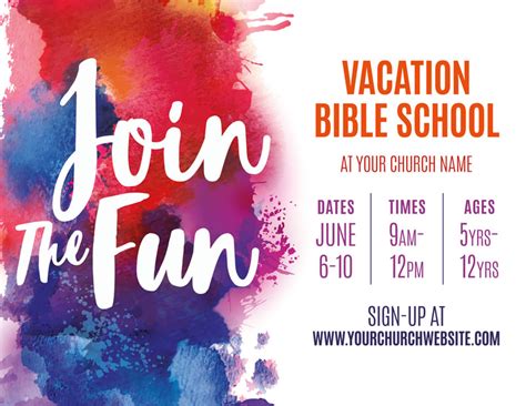 Join The Fun Vbs Invitecard Church Invitations Outreach Marketing