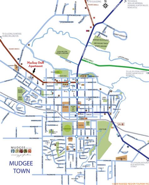 Mudgee Town Map Medgee Nsw • Mappery