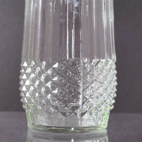Vintage Hoosier Glass Clear Glass Vase Textured Bottom 64A 4089 A 10