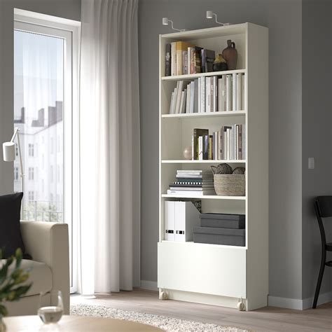 Billy Bookcase With Drawer White 80x30x202 Cm Ikea