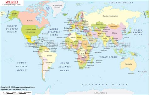 World Map With Countries Names