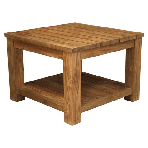 Edinburgh is a coffee table for those who like the beauty of natural oak. Cainhoe Rustic Reclaimed Teak Wood 2 Tier Square Plank ...