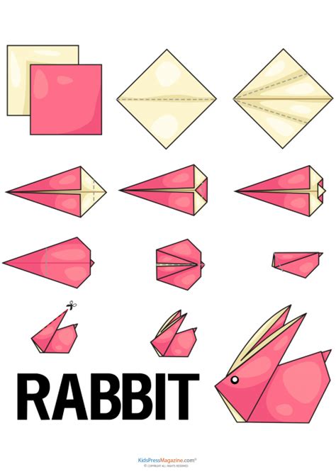 Easy Origami - Rabbit | Easy origami animals, Origami easy ...