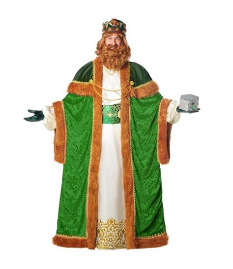 Costume Re Magio Gaspare Verde Uomo Per Natale Acquistare Online