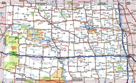 Road Map Of South Dakota With Cities Printable Map Of South Dakota