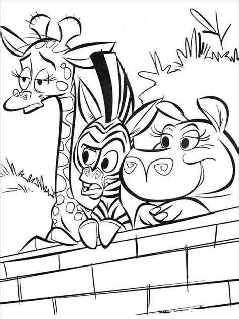 Madagascar Free Coloring Pages