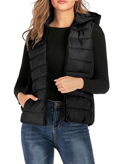 You'll receive email and feed alerts when new items arrive. SAYFUT - Sleeveless Hoodie Puffer Vest Womens Ultra ...