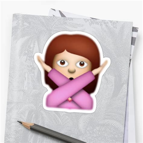 No X Emoji Sticker Von Chloehebert Redbubble
