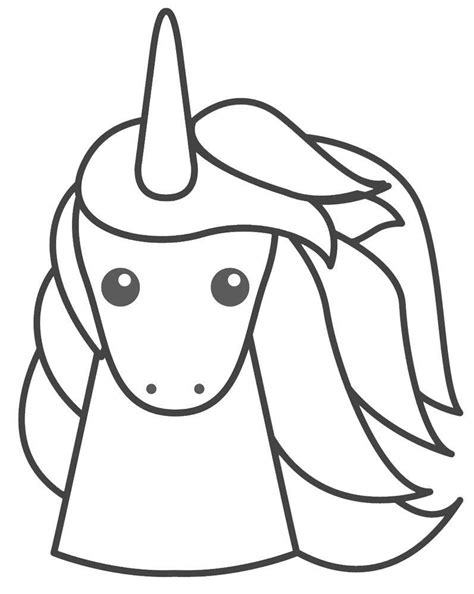 Unicorn Line Drawing Unicorn Head Outline Coloring Page