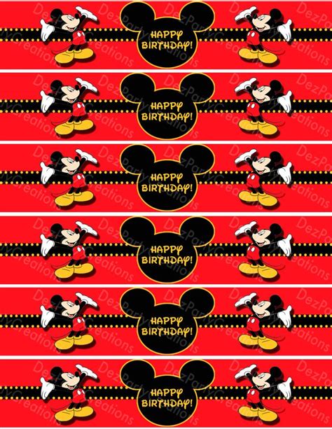 Free Printable Mickey Mouse Water Bottle Labels Printable Templates
