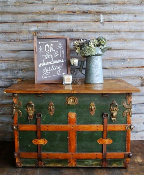 15 Beautiful Ways To Decorate With Trunks Via Brit Co Old Trunks