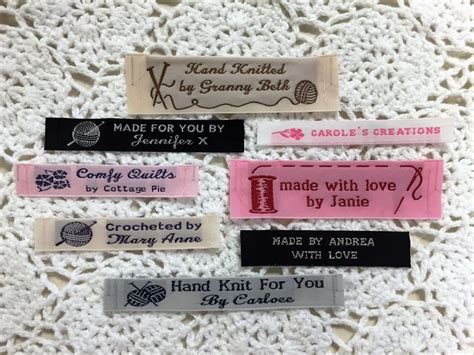 Personalized Sewing Labels For Handmade Items Personalized Name