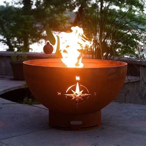 Plasma Laser Cnc Cutting Steel Sphere Fireball Fire Pit For Outdoor