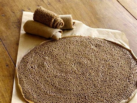 Recipe to make quick ethiopian flatbread similar to injera with teff flour. The Hirshon Ethiopian Injera - እንጀራ - The Food Dictator