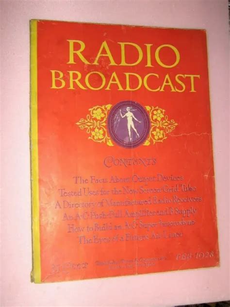 Vintage Andradio Broadcastand Magazinefebruary1928 American Radio