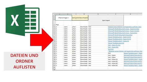 Dateien Und Ordner In Excel Mit Hyperlinks Auflisten 3 Varianten I