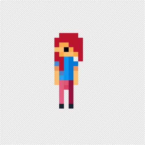 Simple Pixel Art Character by Diego S. Seabra I love this style of pixel art with simple shading and focused on color ramps.