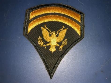 Vietnam War Era Us Army Specialist 6th Class Rank Spec6 Flat Edge Patch