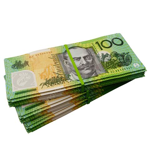 100 Australian Dollar Stack Pile 100 Australian Dollar Australian Dollar Australian Dollar