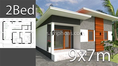House Design 8x10 With 2 Bedrooms Terrace Roof House