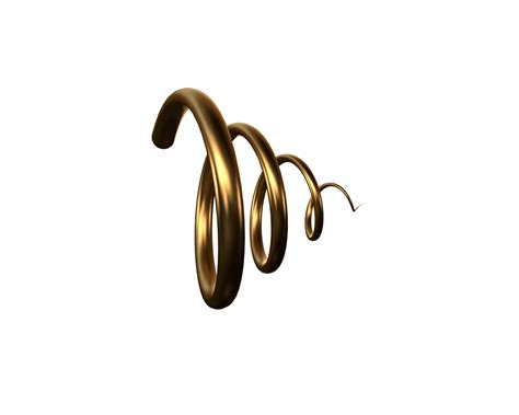 3d Decorative Golden Spirals 32475466 Png