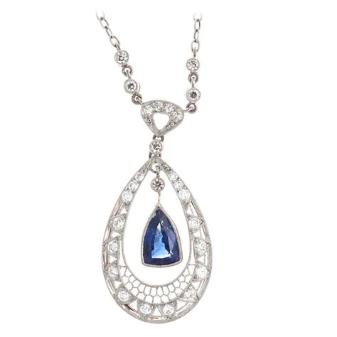 Extraordinary Colored Sapphire Diamond Gold Platinum Necklace At 1stdibs