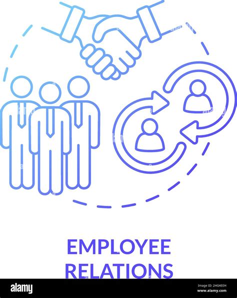Employee Relations Blue Gradient Concept Icon Stock Vector Image And Art