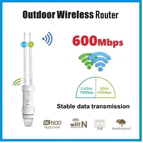 600Mbps 2 4G 5G High Power Outdoor Wireless Access Point WiFi Repeater