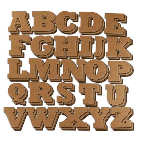 Cardboard Letters 104 Piece Alphabet Letters Decorative Cardboard