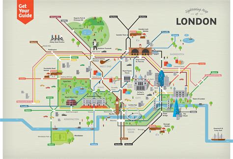 Get Your Guide Londra A Portata Di Mappa Mappa Di Londra Londra