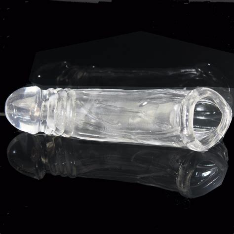 Colourless Crystal Shackles Extension Sleeves Head Reusable Condom Contraception Ebay