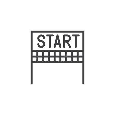 Start Line Icon Stock Vector Illustration Of Single 100862842