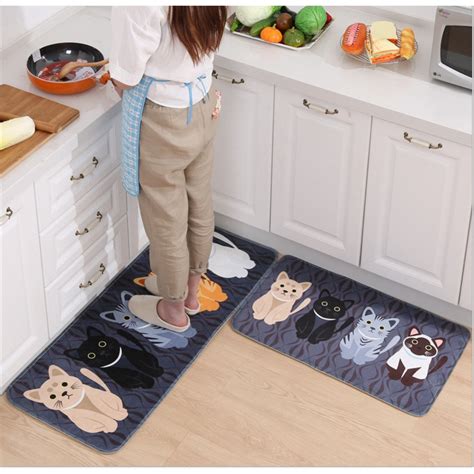 Keset dapur set 2pcs keset lantai dapur keset alas kaki anti slip anti