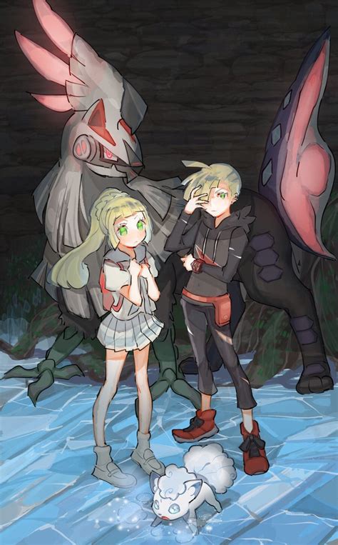 Lillie Gladion Alolan Vulpix And Silvally Pokemon And 2 More Drawn