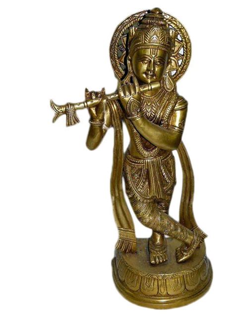 15 Standing Krishna Statue Playing Flute Hindu Gods Krishna Brass