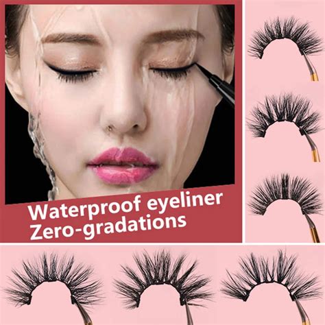 magnetic liquid eyeliner 3d magnetic false eyelashes set waterproof eyelashes kit women girl new